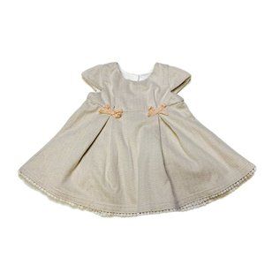 Tahari Toddler Girl Cream Chevron Print Dress Size  3T